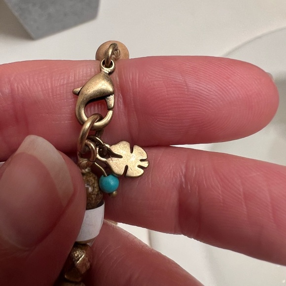 Lucky Brand Wood and brass bead Lariat necklace longer length. Beautiful! - Picture 7 of 7